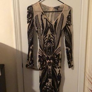 Sequin and sheer dress